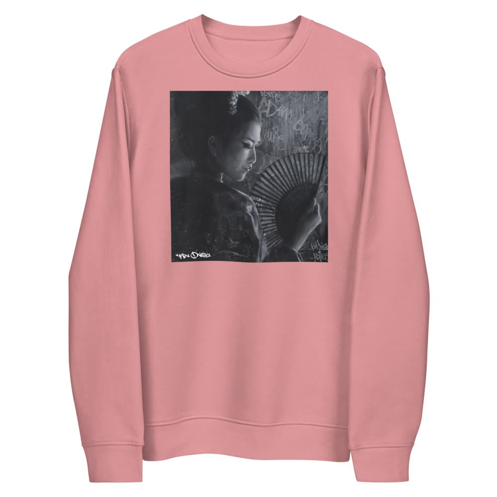 kin1 - Black and White Geisha Sweatshirt