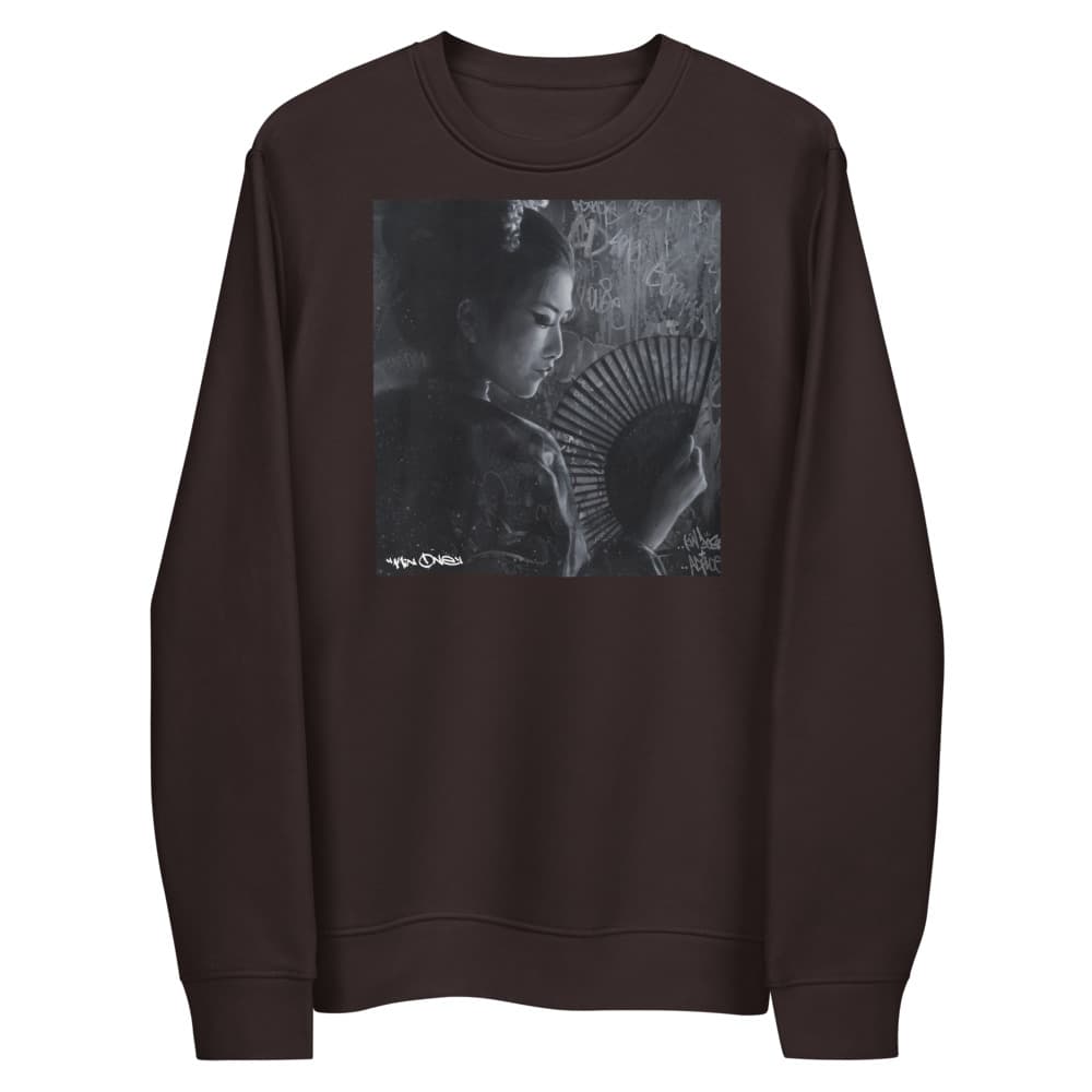kin1 - Black and White Geisha Sweatshirt