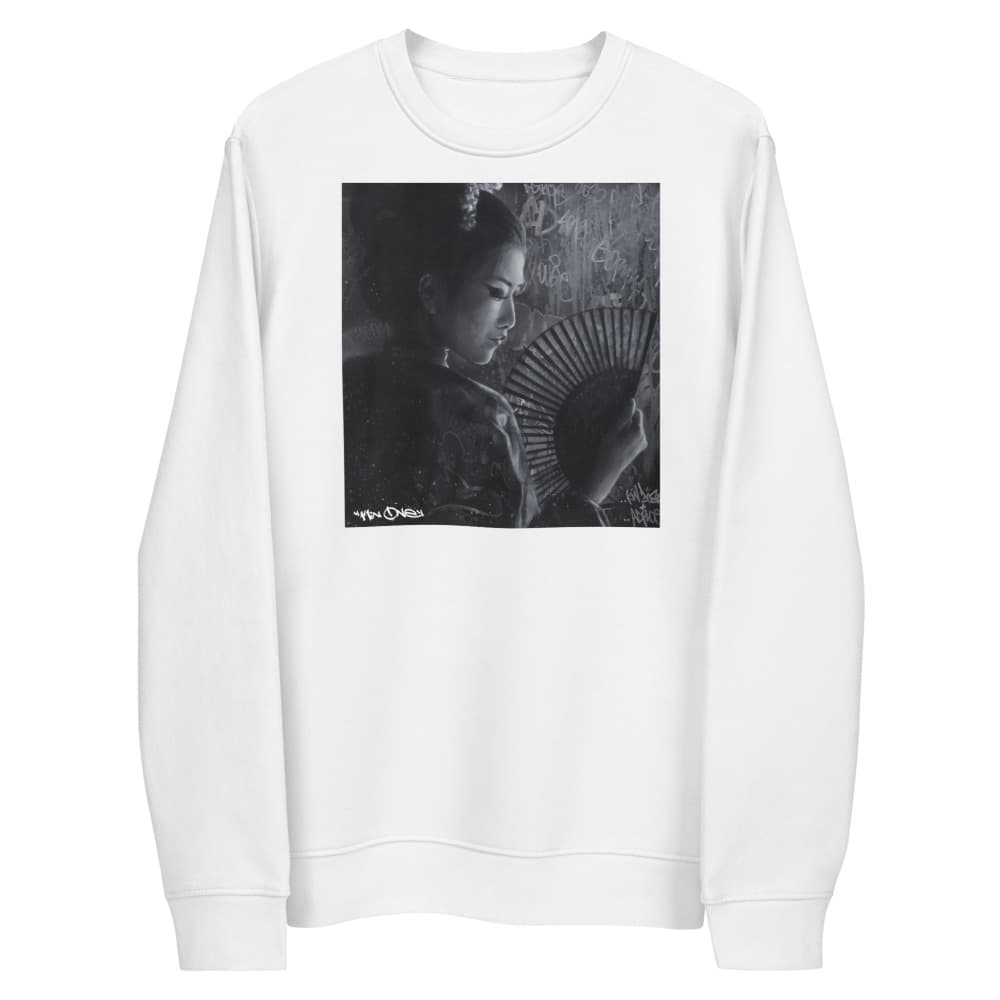 kin1 - Black and White Geisha Sweatshirt